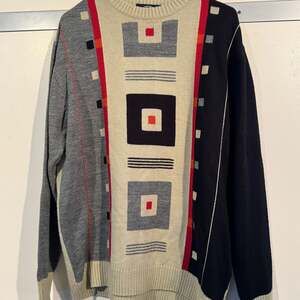 Vintage Scotsville Geometric Abstract Knit Pullover Sweater